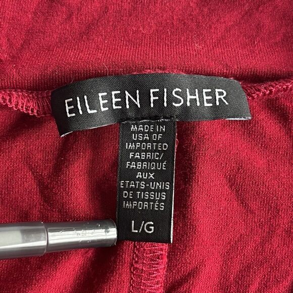 Eileen Fisher Mock Neck‎ Tunic Top Pullover Stretch Knit Large Comfy Everyday - Picture 4 of 11